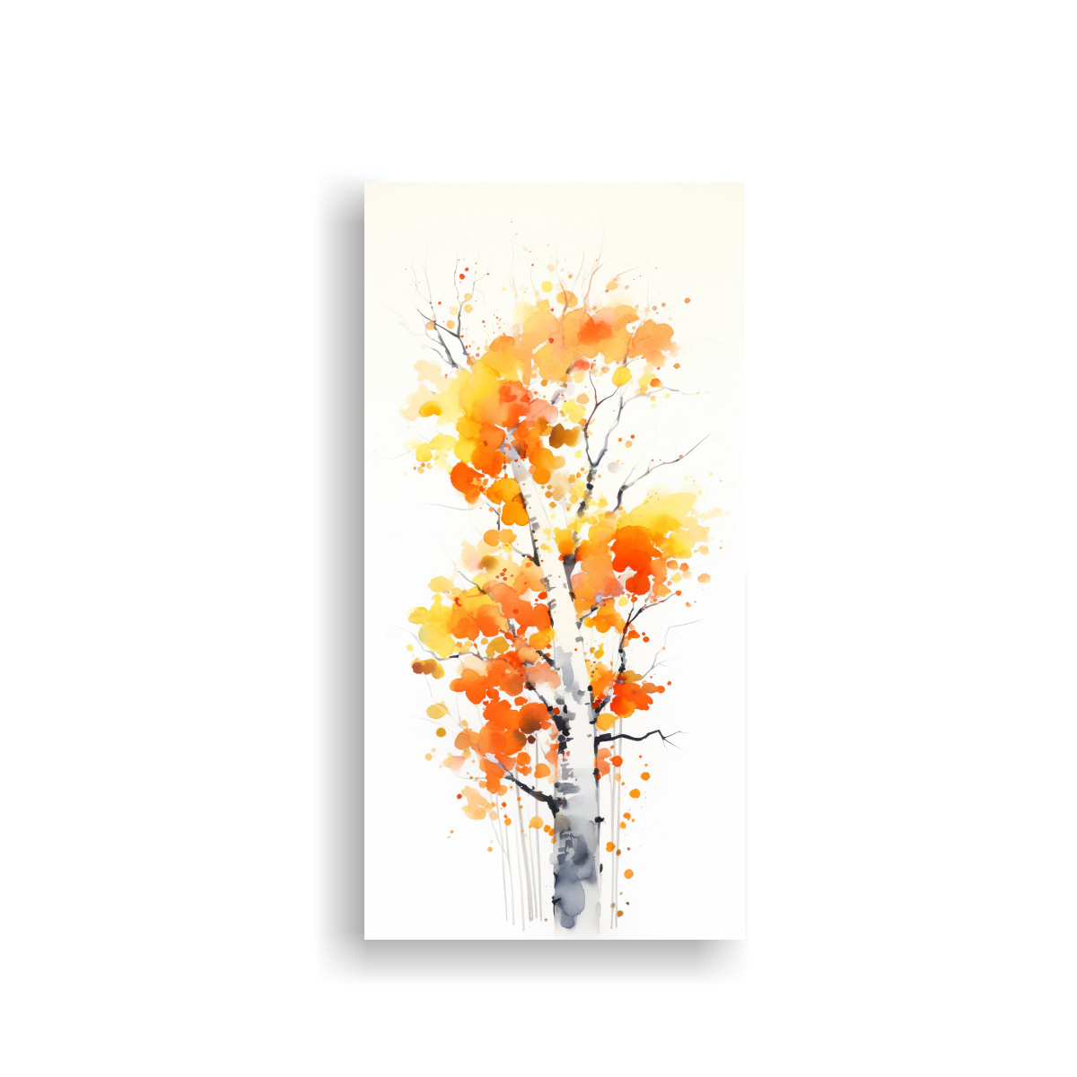 PINTURA ABSTRACTA MINIMALISTA DE UN ÁRBOL 40X80 CM - 1