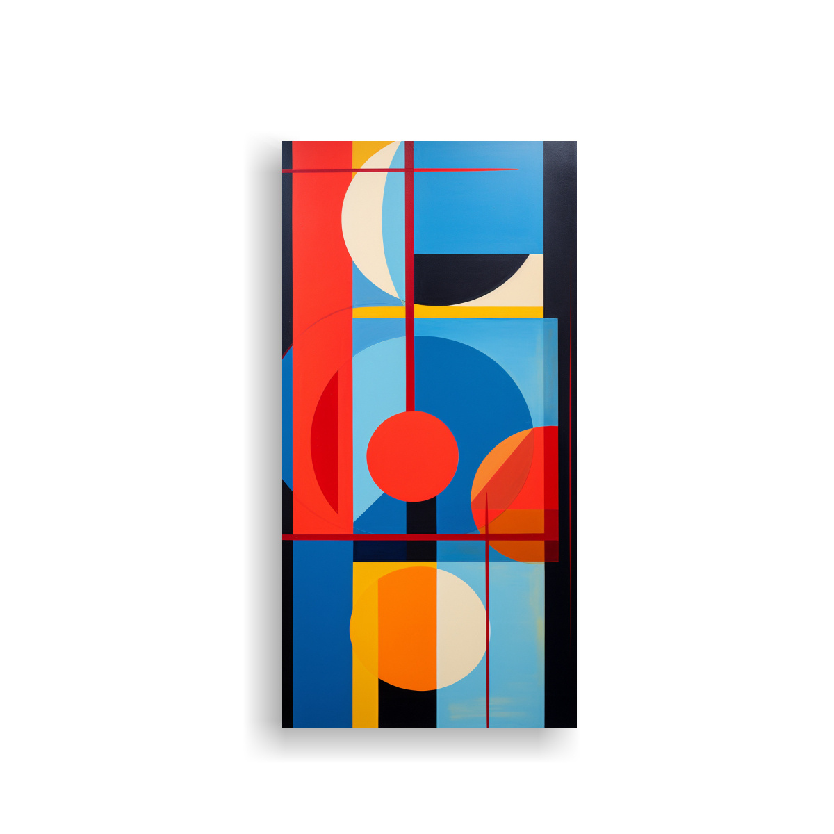 PINTURAS DECORATIVAS DE ABSTRACCIÓN GEOMÉTRICA 70X140 CM - 1