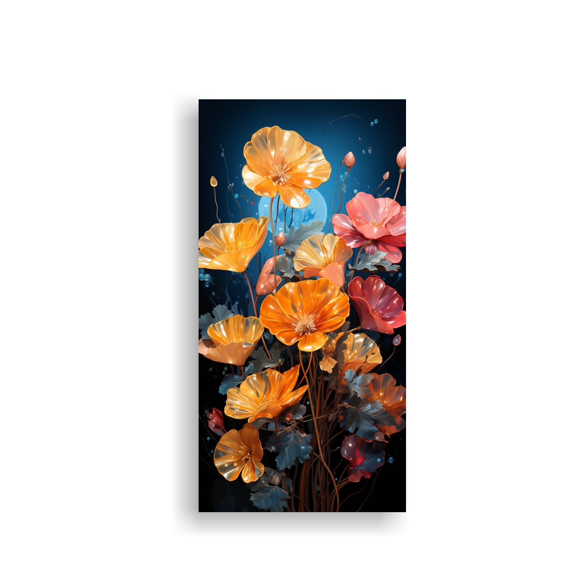 PINTURA DECORATIVA EN BASTIDOR: ABSTRACCIÓN DE 40X80 CM - 1
