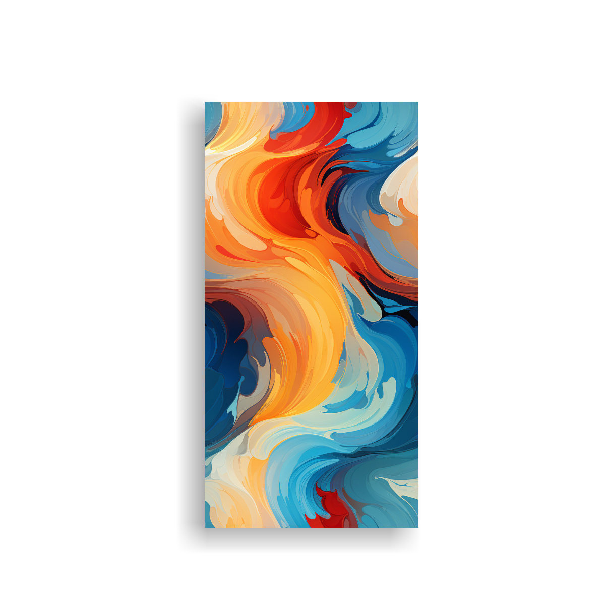 PINTURA ABSTRACTA MODERNA EN LIENZO A TODO COLOR 80X160 CM - 1