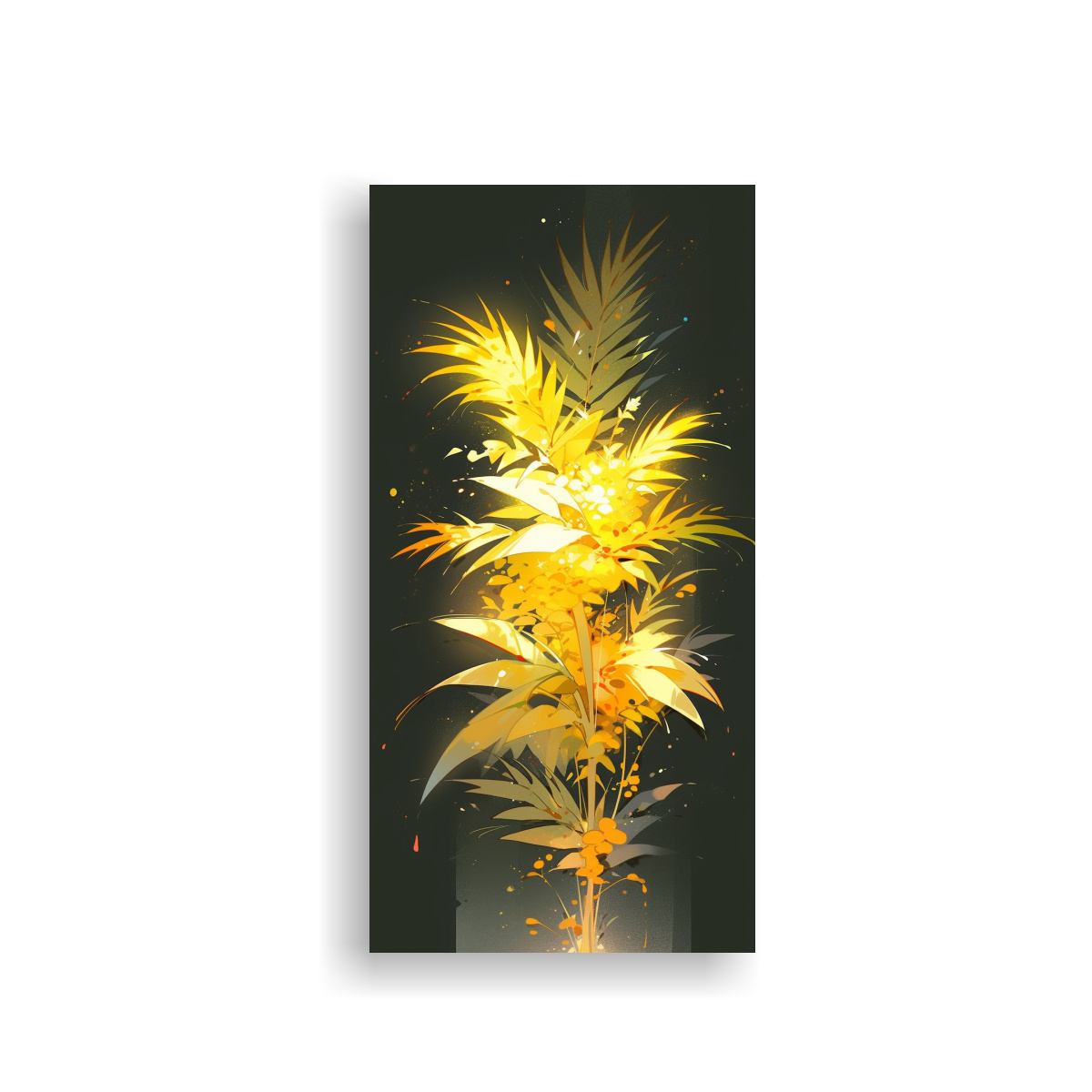 CUADRO DE DECORACIÓN CON UNA PALMERA EN COLORES 20X40 CM - 1
