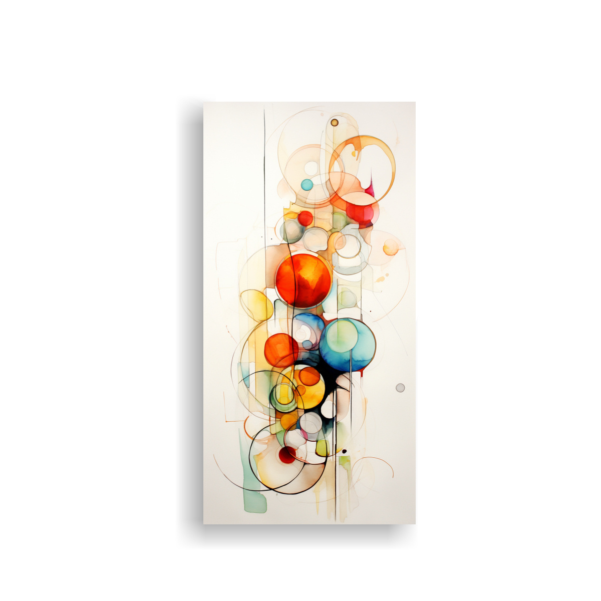PINTURAS ABSTRACTAS ACUARELAS PARA DECORACIÓN DE 40X80 CM - 1