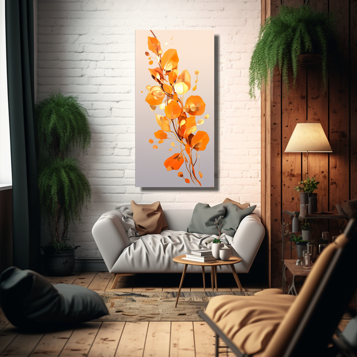 PINTURAS DECORATIVAS DE ALTA CALIDAD CON HOJAS DE 40X80 CM - 2