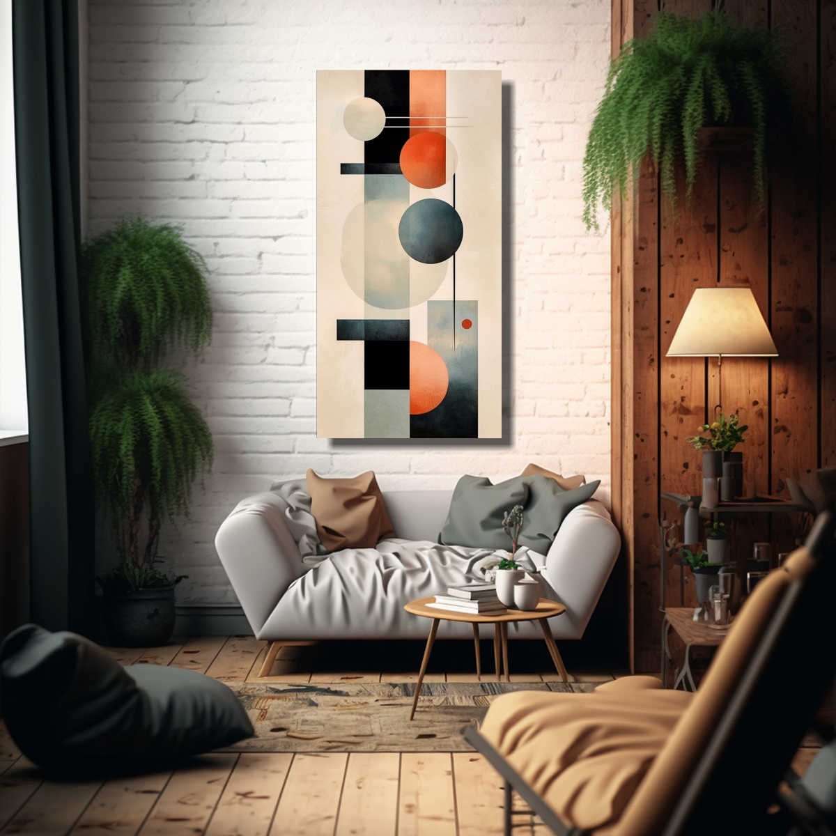 PINTURA ABSTRACTA CON DETALLES INTRINCADOS PARA 60X120 CM - 2