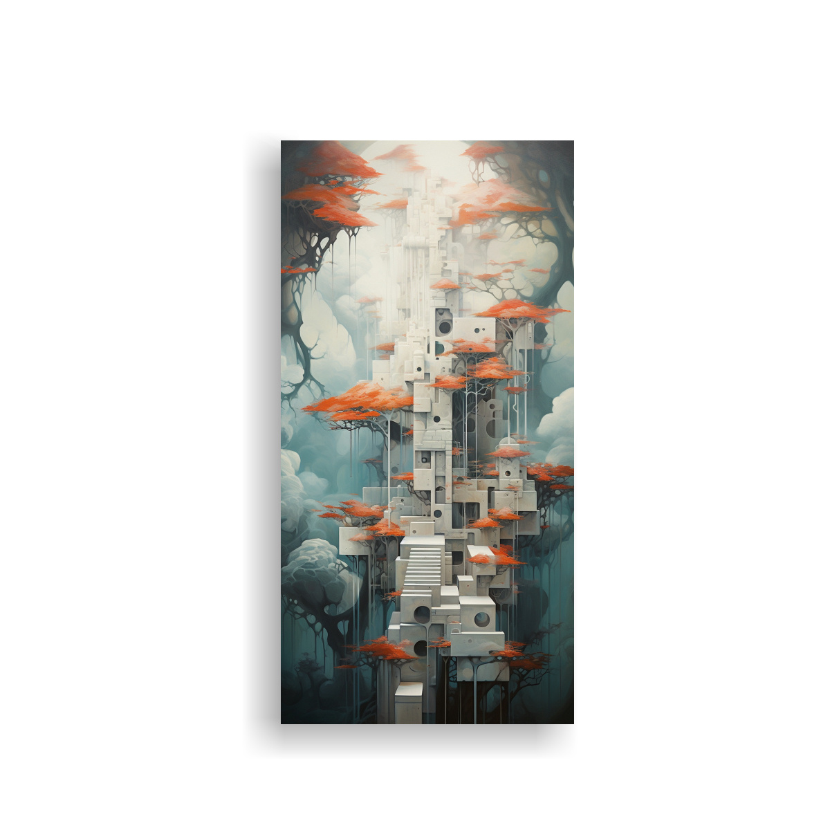 CUADROS DE PAISAJES ABSTRACTOS ESTILO LIENZO 80X160 CM - 1