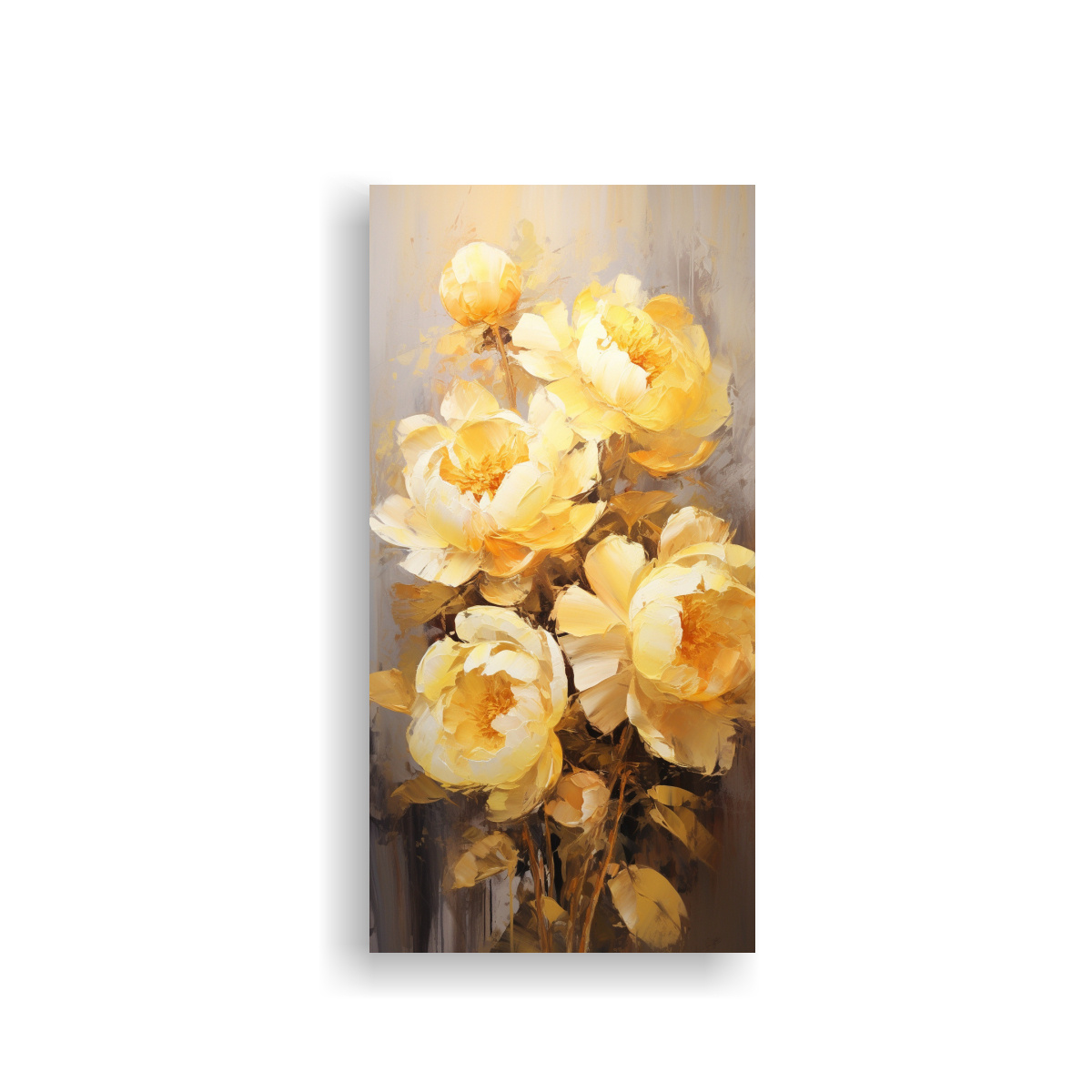 LIENZO TEMA ESQUEMA DE FLORES DE PEONÍAS 50X100 CM - 1