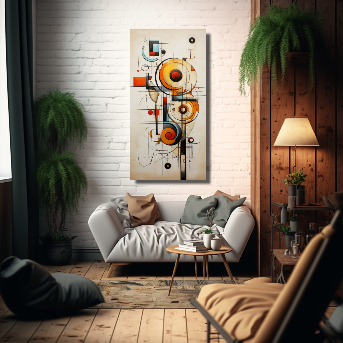 PINTURA ABSTRACTA EN FINE ART: ESPACIO DE 70X140 CM - 2