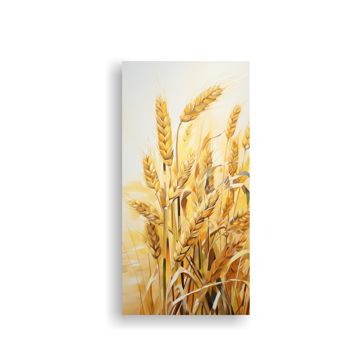 PINTURA ABSTRACTA DE GRANOS DE AVENA DE LIENZO 20X40 CM - 1