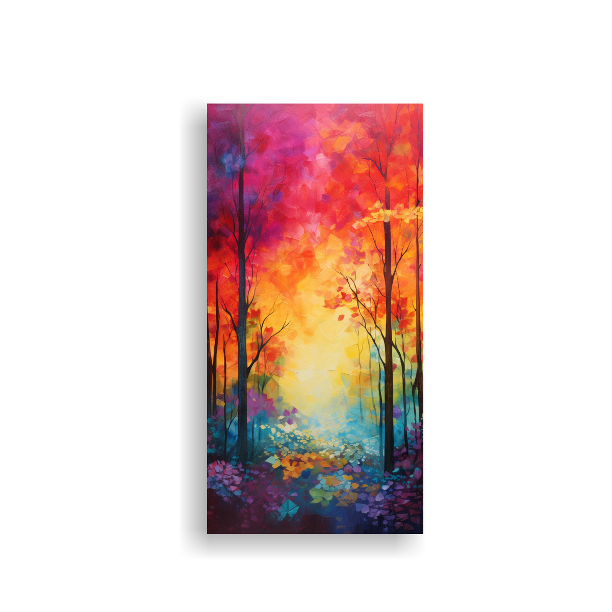 PINTURA DECORATIVA ABSTRACTA DEL BOSQUE EN ESTILO 60X120 CM - 1