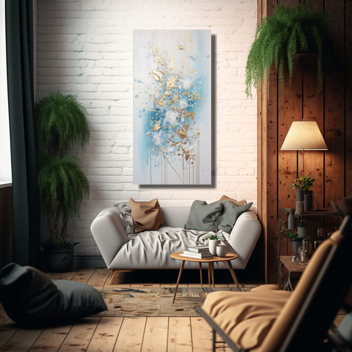 PINTURA DECORATIVA ESTILO ESPECTACULAR ESCENARIO 50X100 CM - 2