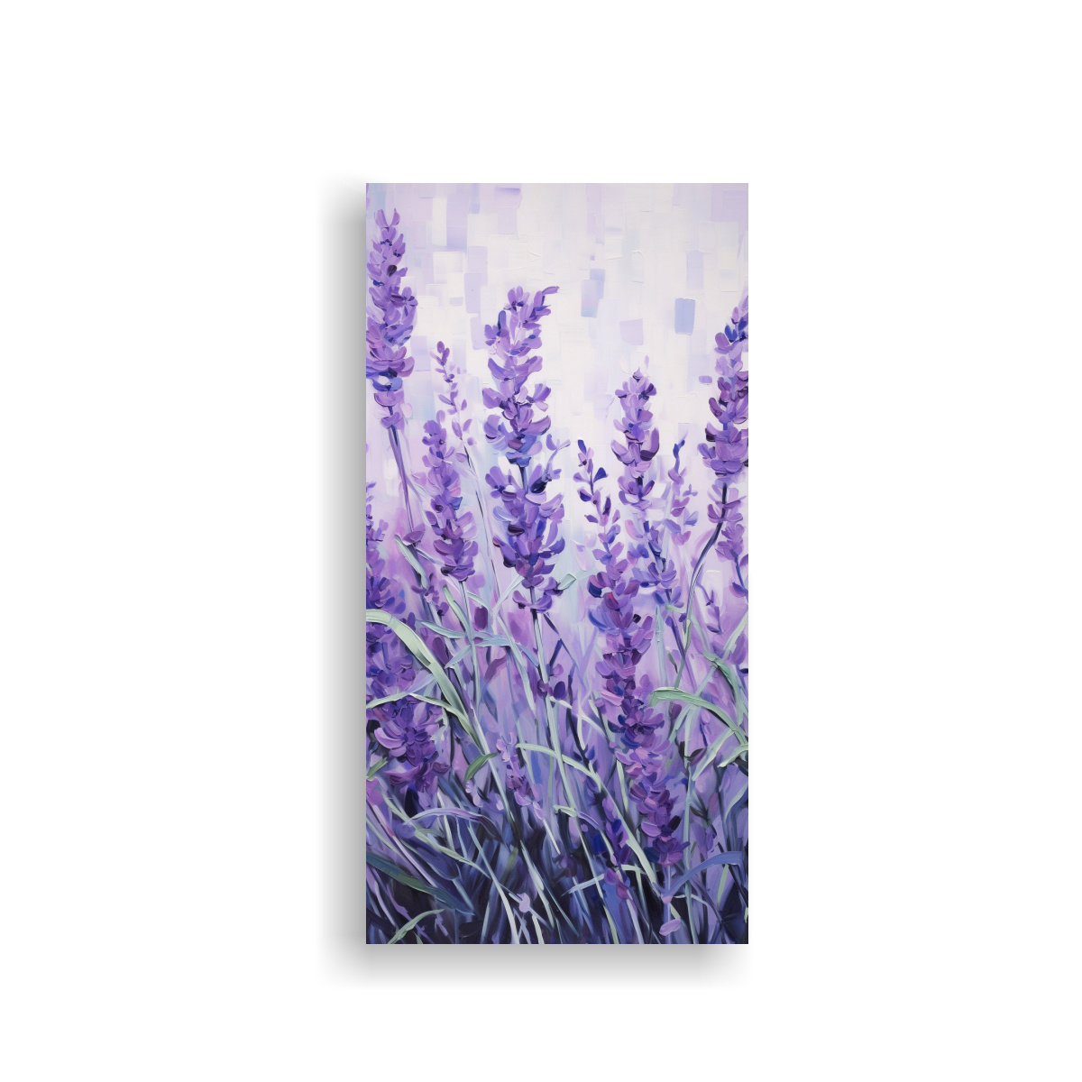 LIENZO DE TELA ABSTRACTA DE HIERBAS EN TONOS 50X100 CM - 1