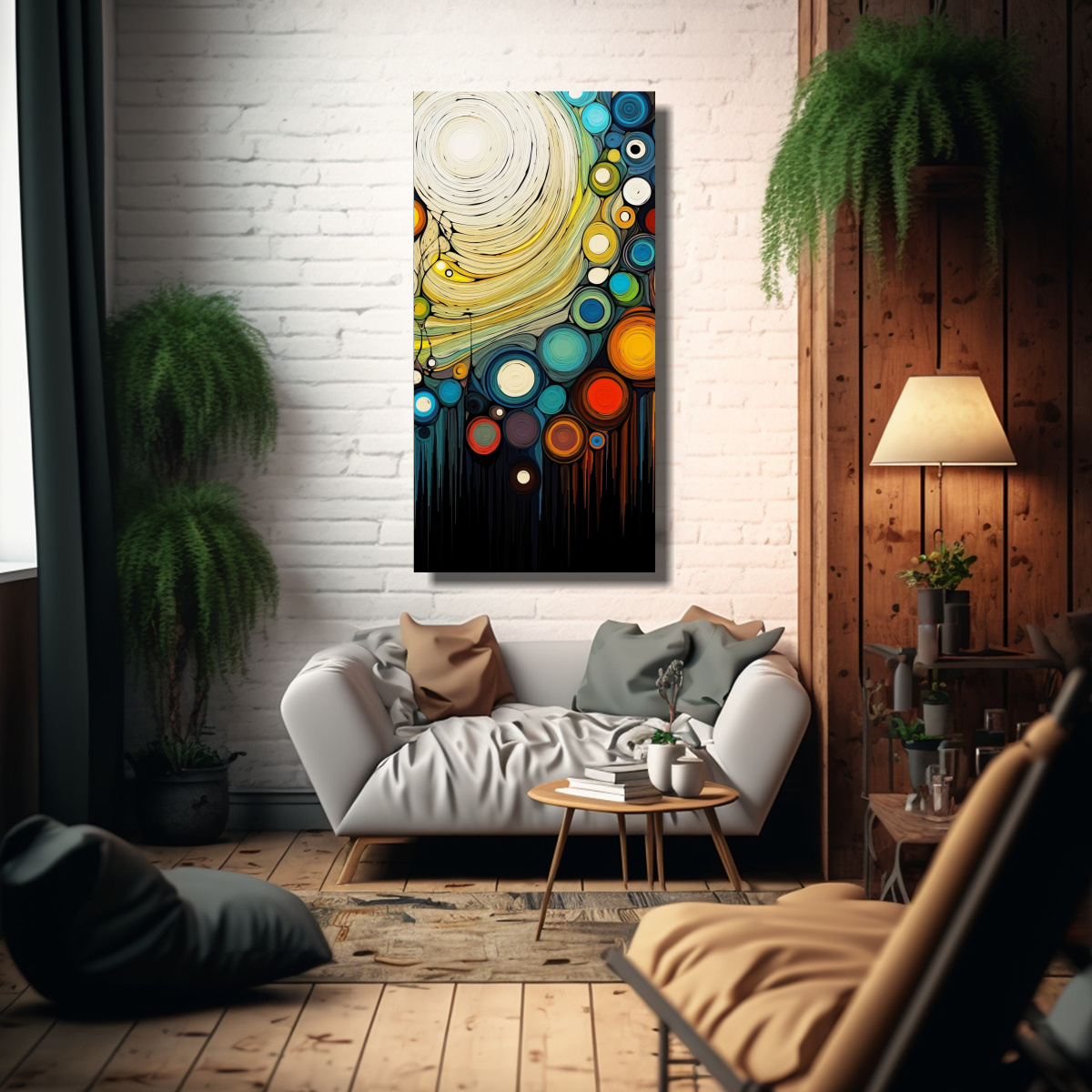PINTURA DECORATIVA MURAL ESTILO PAISAJE HERMOSO 30X60 CM - 2
