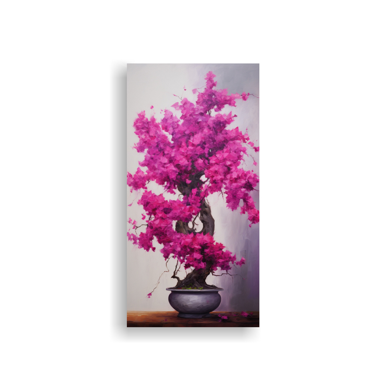 CUADRO DE LIENZO BOUGAINVILLEA BONSAI TREE 20X40 CM - 1