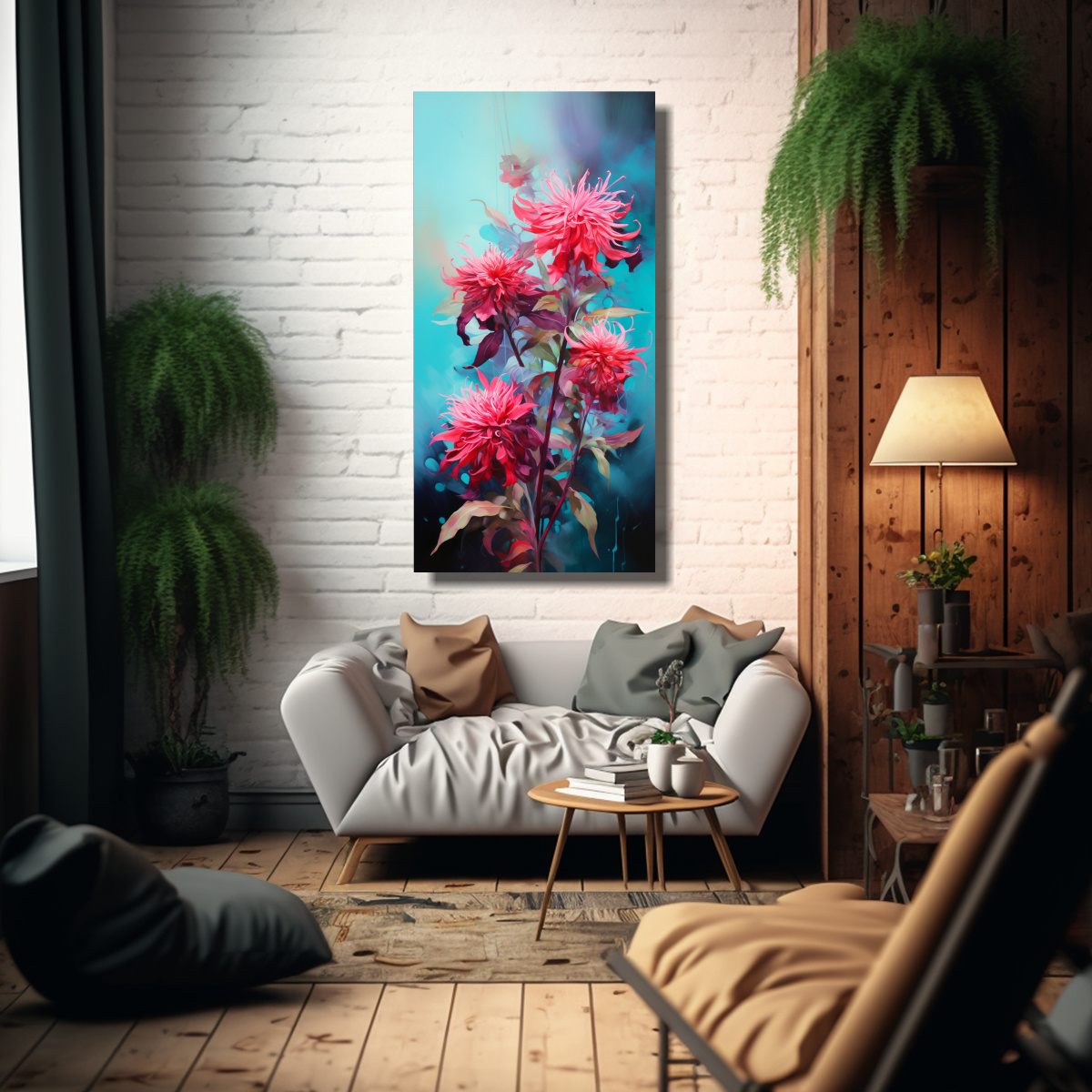 PINTURAS DECORATIVAS DE FLORES DE GIRASOL EN 20X40 CM - 2