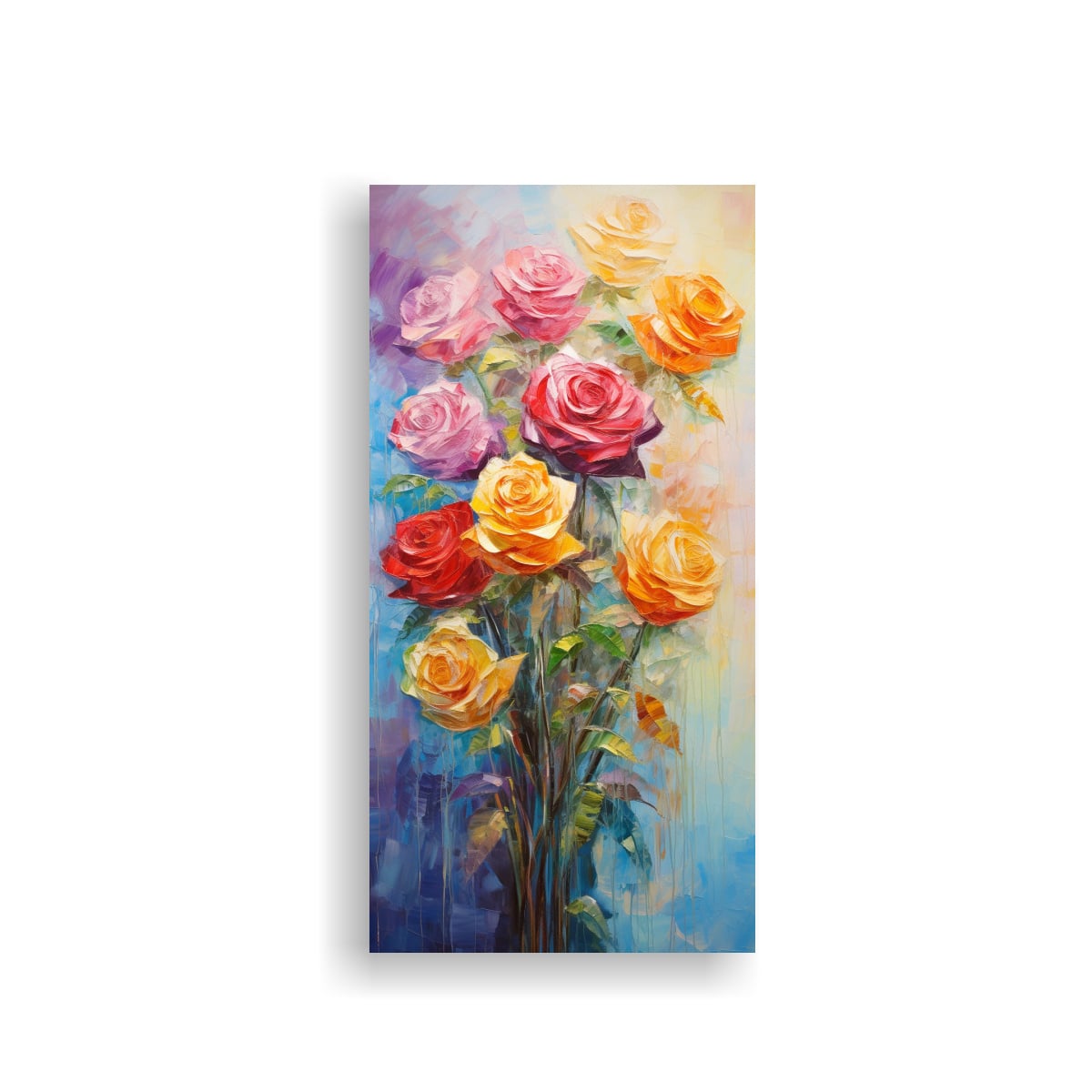 CUADRO DECORATIVO LINDA PINTURA DE ROSAS EN 20X40 CM - 1