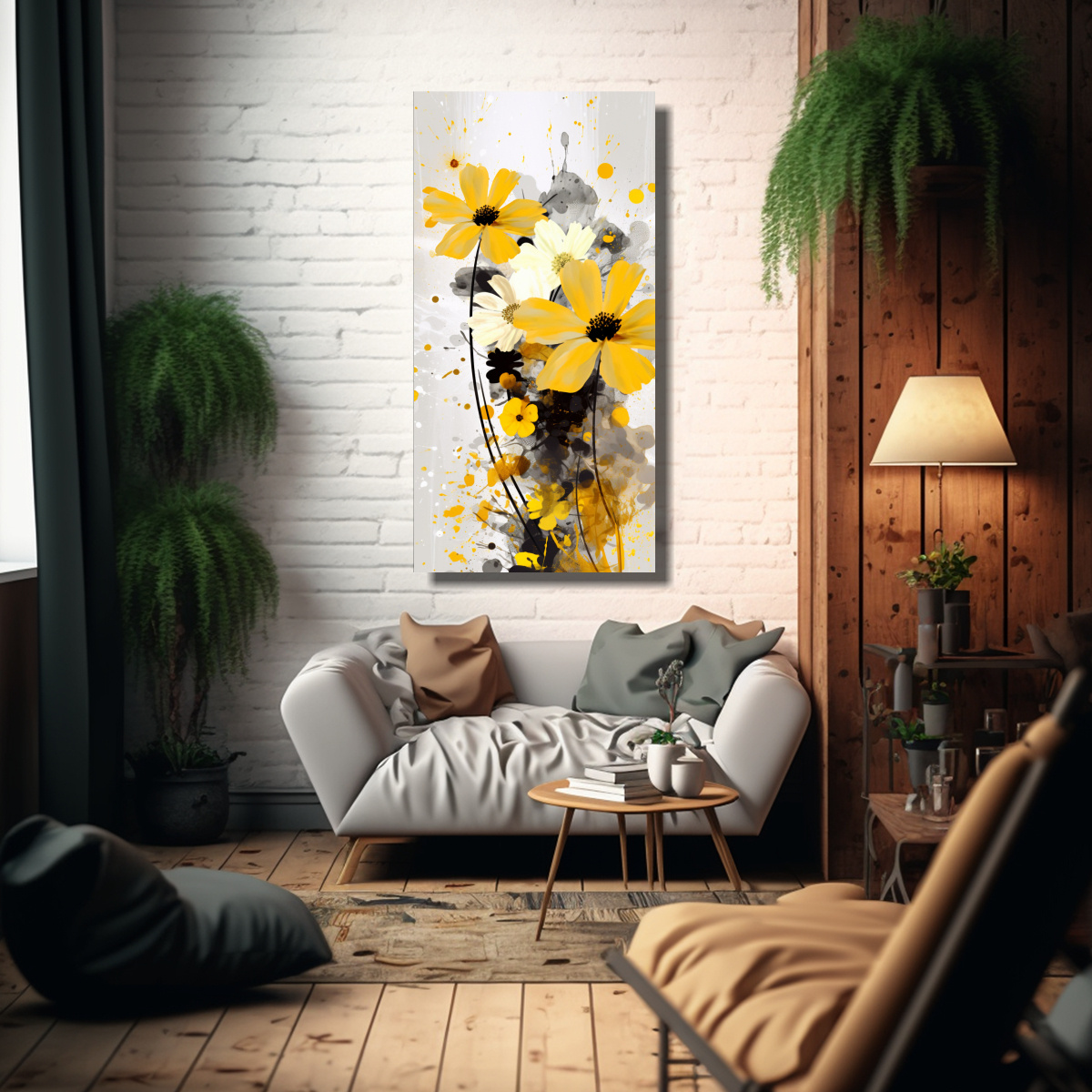 PINTURA DECORATIVA EN RELIEVE ESTILO NEONOIR CON 60X120 CM - 2