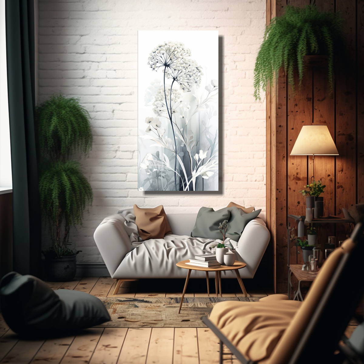 PINTURAS DE ARTE DE PARED MINIMALISTA CON HERBS 40X80 CM - 2