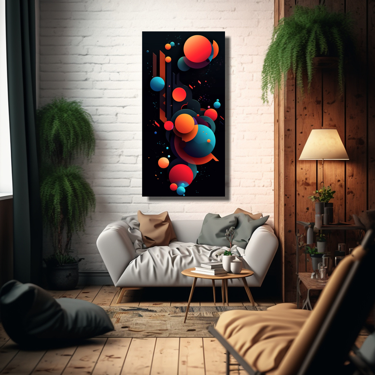 PINTURA DECORATIVA DE LIENZO CON EQUILIBRIO 20X40 CM - 2