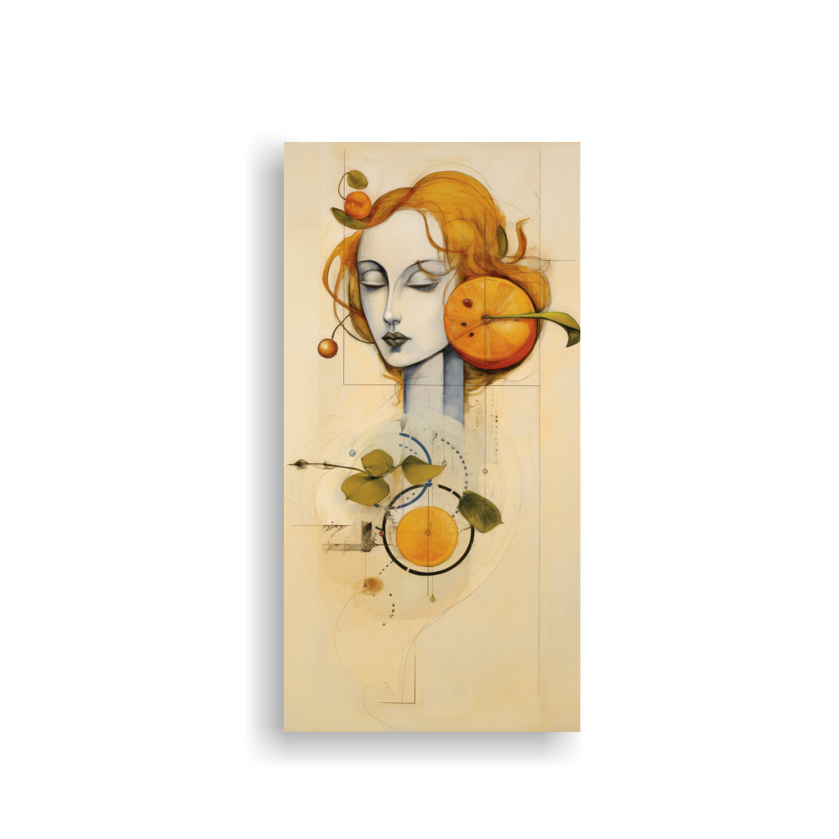 PINTURAS CONCEPTUALES DE ARTE DE PARED: CURVAS 40X80 CM - 1