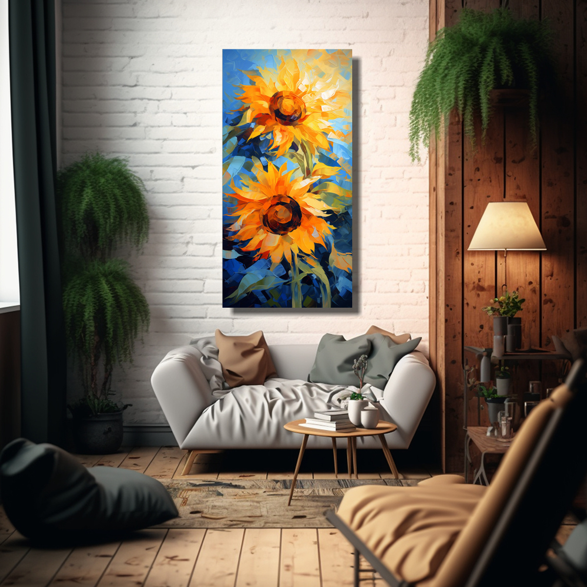 PINTURA EN LIENZO DE ALTA CALIDAD ESTILO 30X60 CM - 2