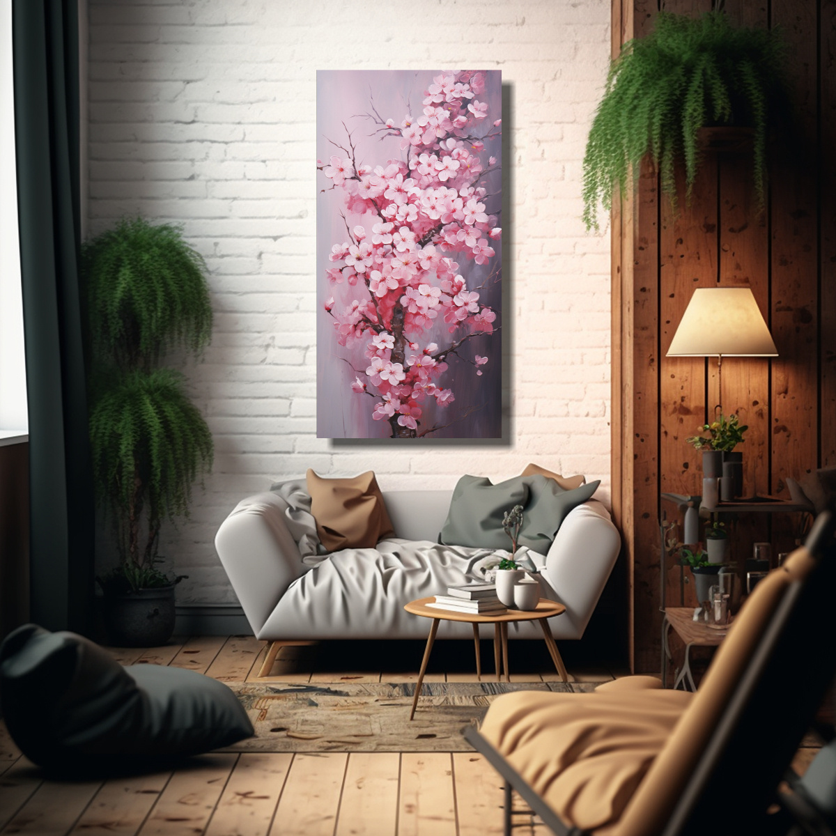 CUADRO LIENZO HERMOSA COMPOSICIÓN EQUILIBRADA 80X160 CM - 2