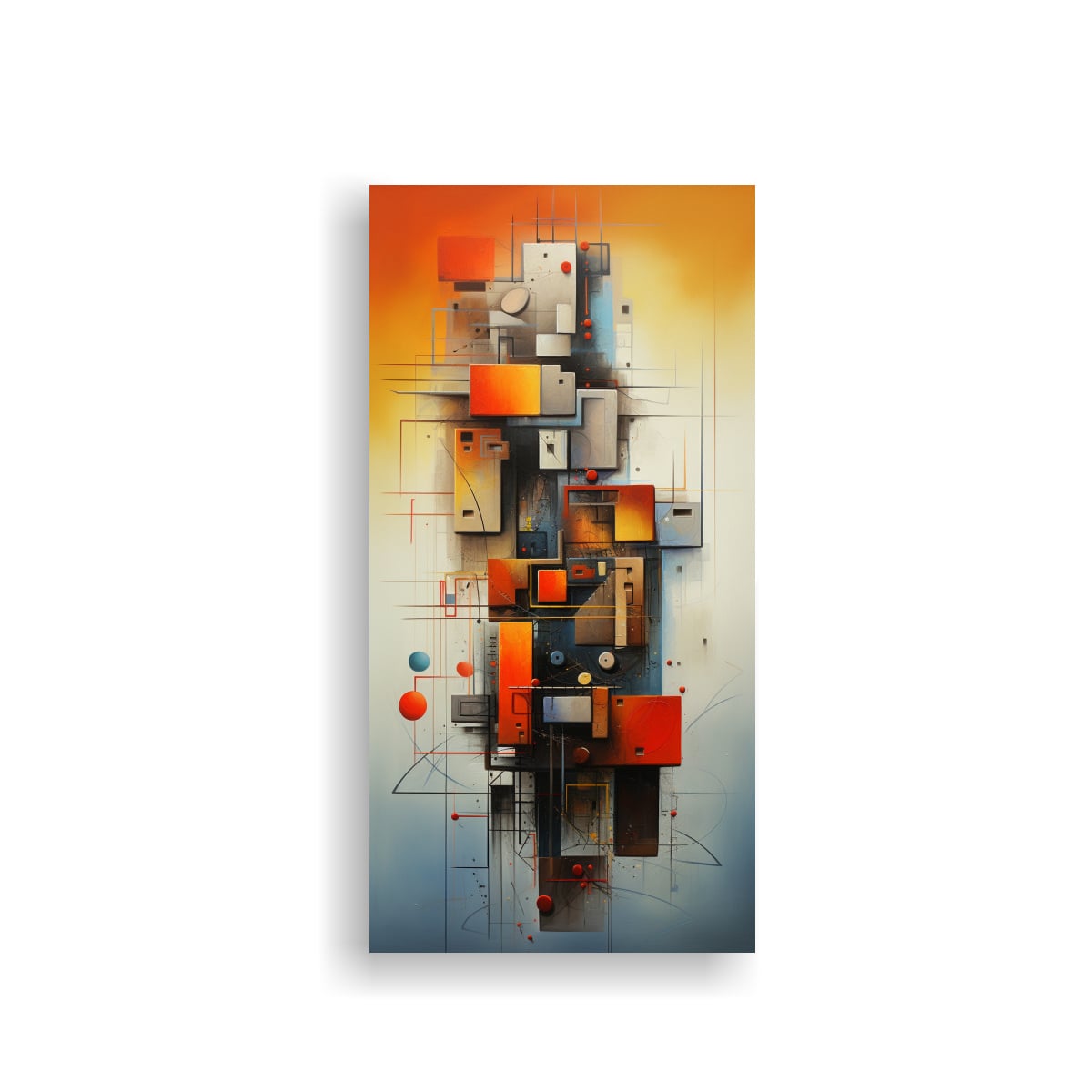 CUADROS ABSTRACTOS ECONÓMICOS DISEÑO VISUAL DE 80X160 CM - 1