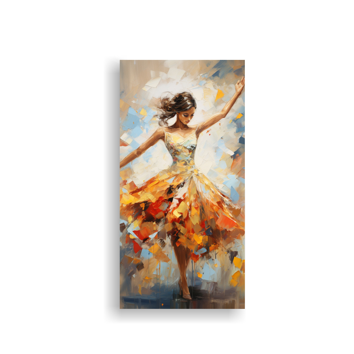 CUADROS ABSTRACTOS DE BAILARINAS: BELLEZA NATURAL 20X40 CM - 1