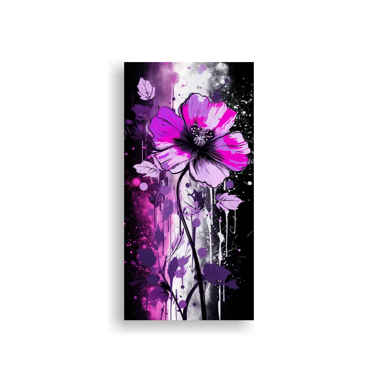 CUADRO INTENSIDAD PURPLE Y NEGRO ATMOSFERA 20X40 CM - 1