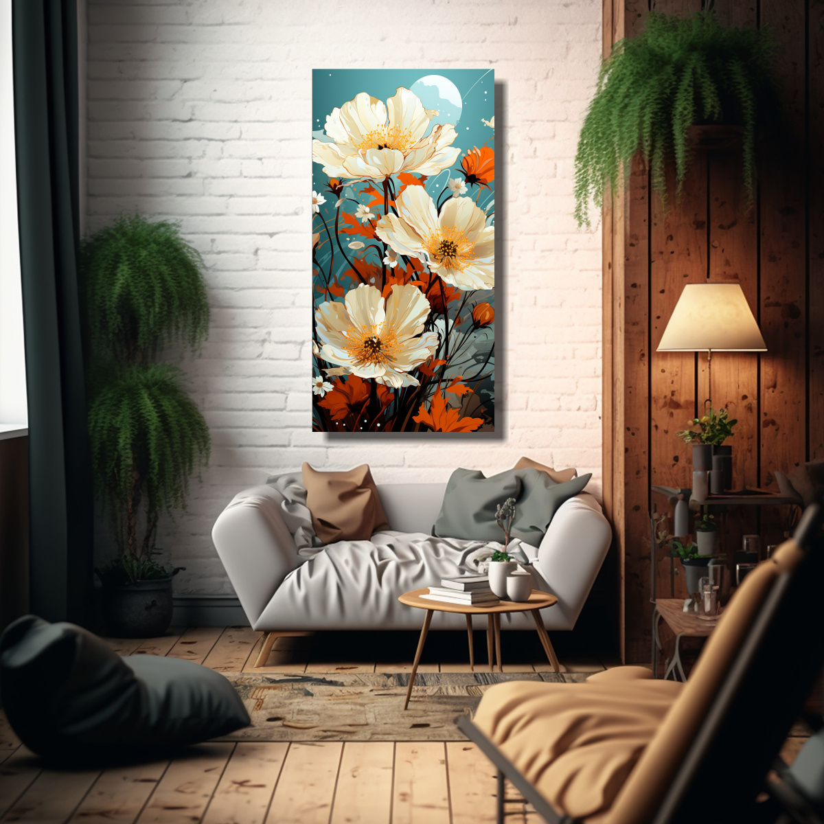PINTURAS DECORATIVAS DE LIENZO MODERNO ARMONÍA 70X140 CM - 2