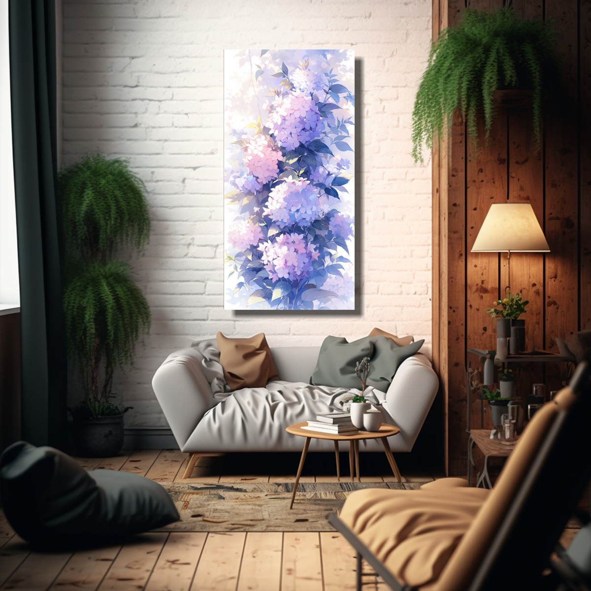 CUADRO MODERNO LIENZO TELA IMPACTANTE ARCOÍRIS 50X100 CM - 2