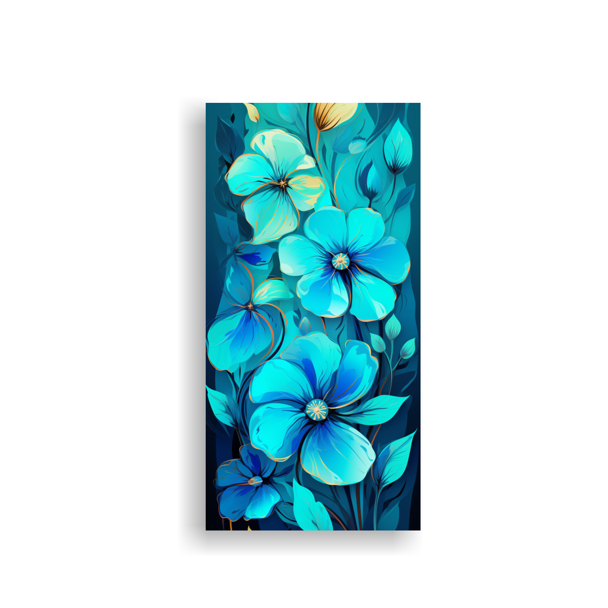 CUADRO COLORES TURQUESA ESTILO NEONOIR, ADORABLE 20X40 CM - 1
