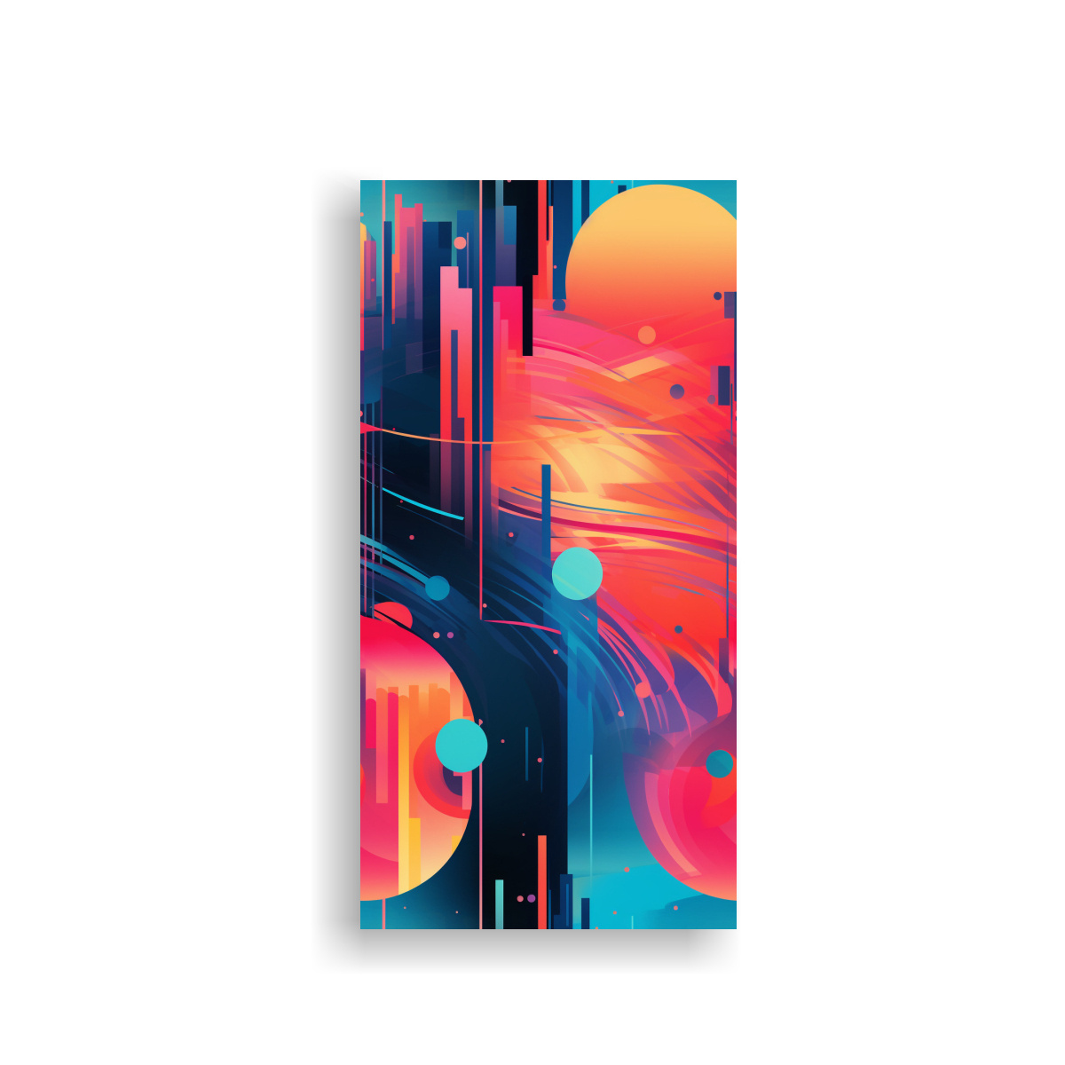 CUADRO ABSTRACTO CON IMPACTO VISUAL DE JOHN HARRIS 30X60 CM - 1