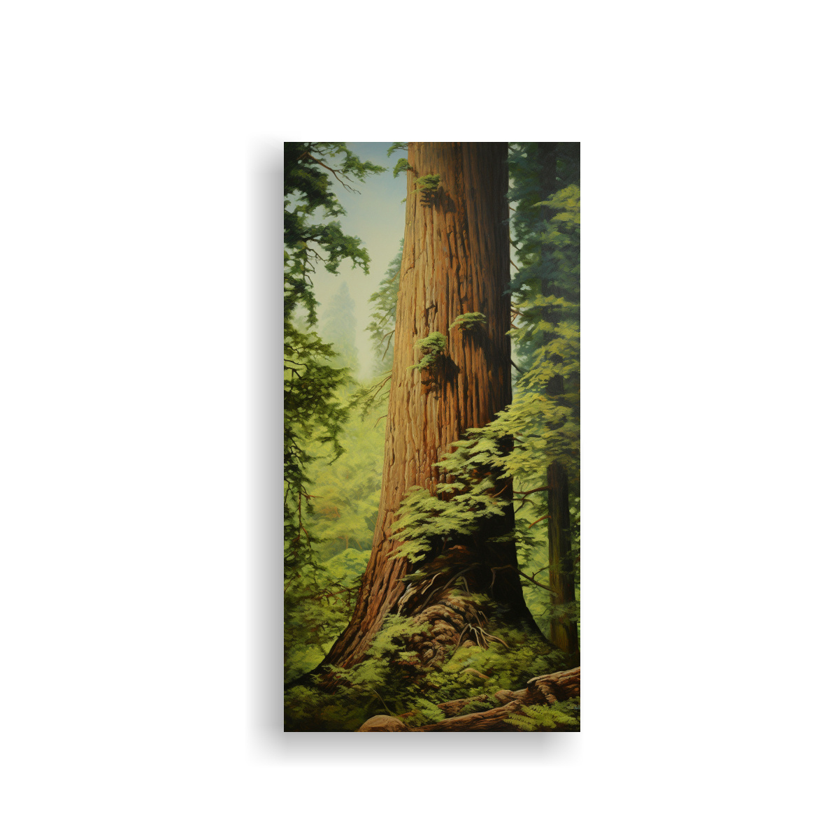 CUADRO INSPIRADOR DEL ÁRBOL DE SECUOYA PINTURA 30X60 CM - 1