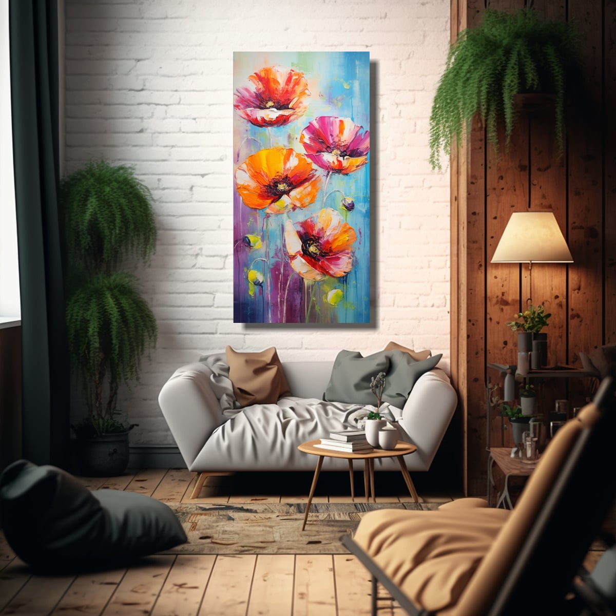 PINTURA EN LIENZO MOVIMIENTO STREET ART UN ARCO 70X140 CM - 2