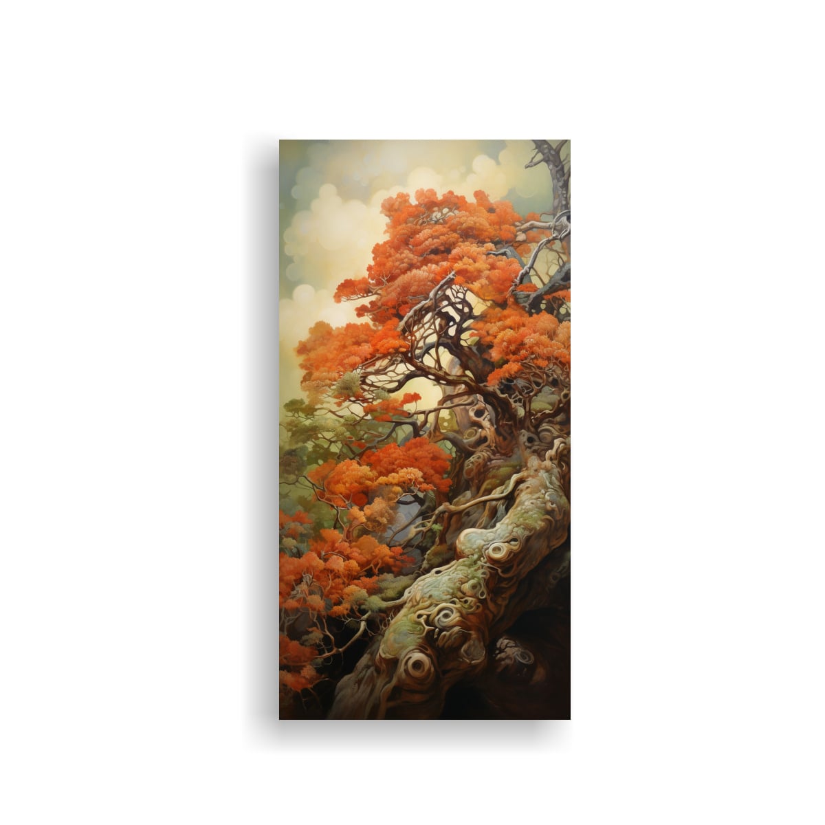 PINTURA ABSTRACTA DE ÁRBOL DE ARBUTUS EN ESTILO 60X120 CM - 1