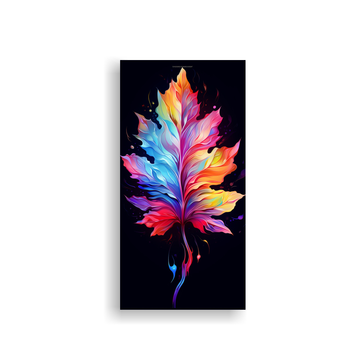 PINTURAS DECORATIVAS DE HOJAS DE ACEBO EN COLORES 40X80 CM - 1