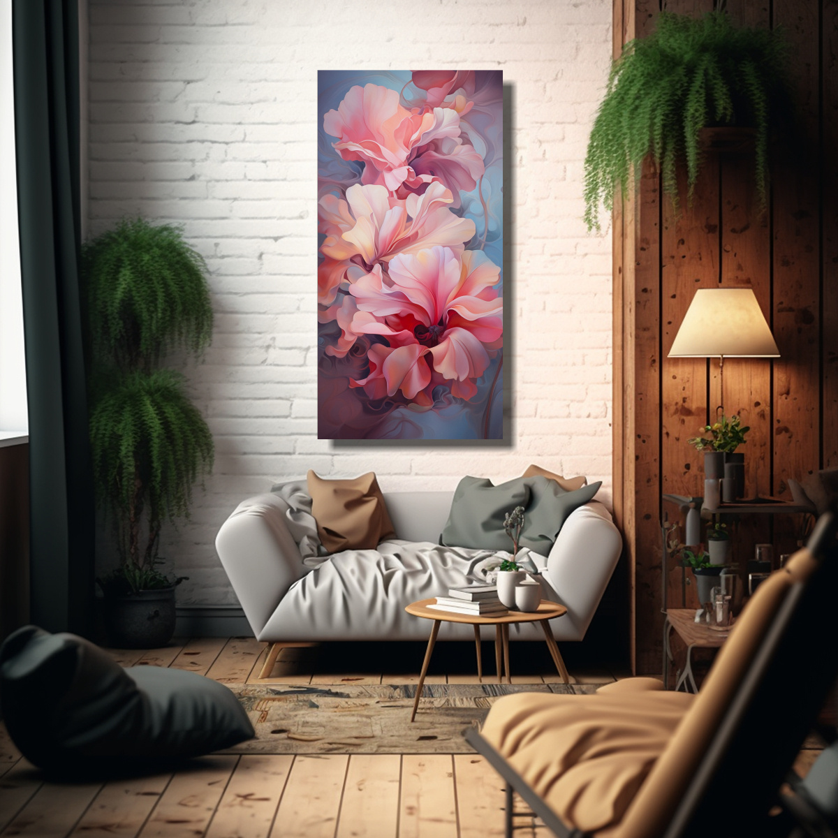 CUADRO DE DECORACIÓN ESTILO PINTURA AL ÓLEO DE 80X160 CM - 2