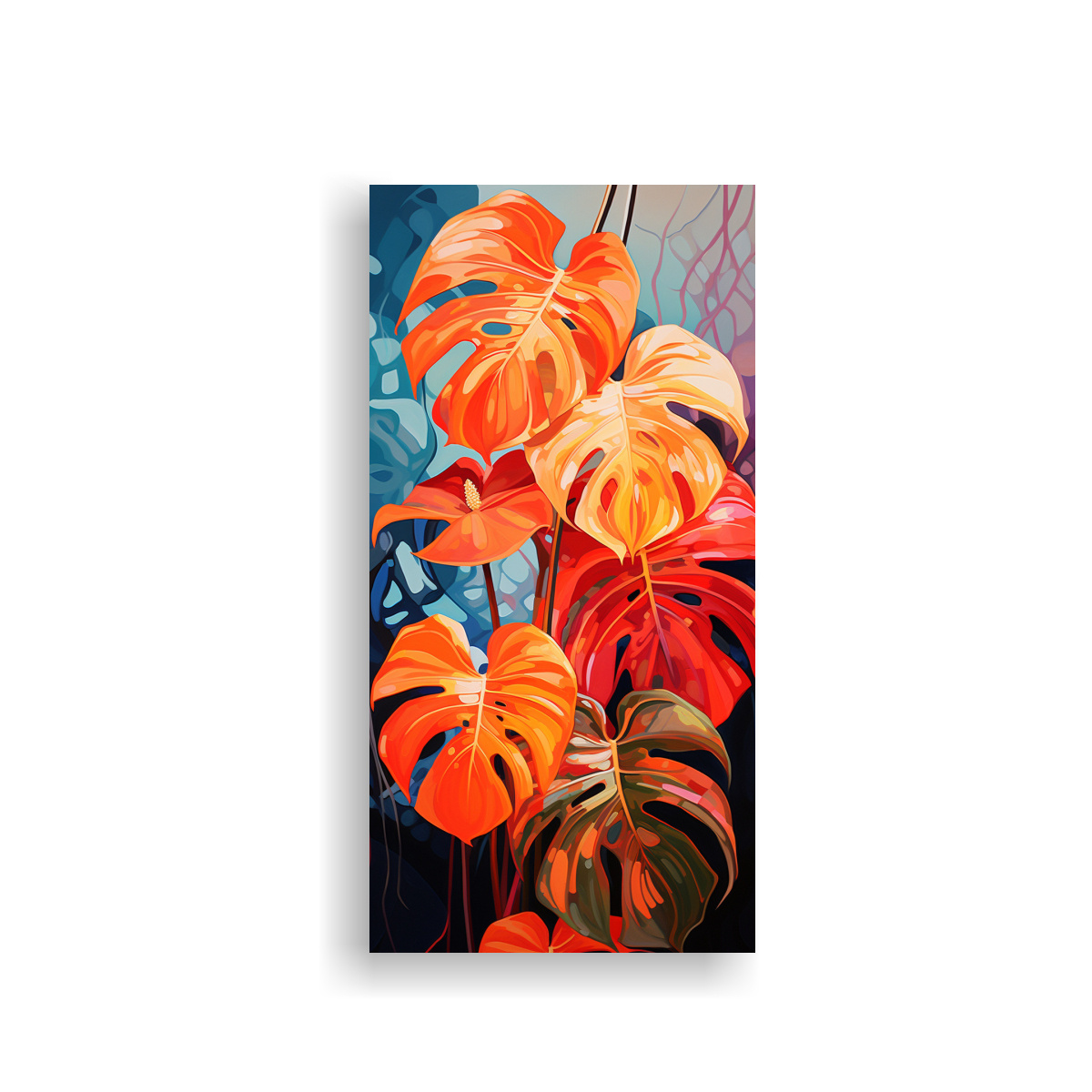 PINTURAS DE DECORACIÓN DE MONSTERA LEAVES EN 70X140 CM - 1