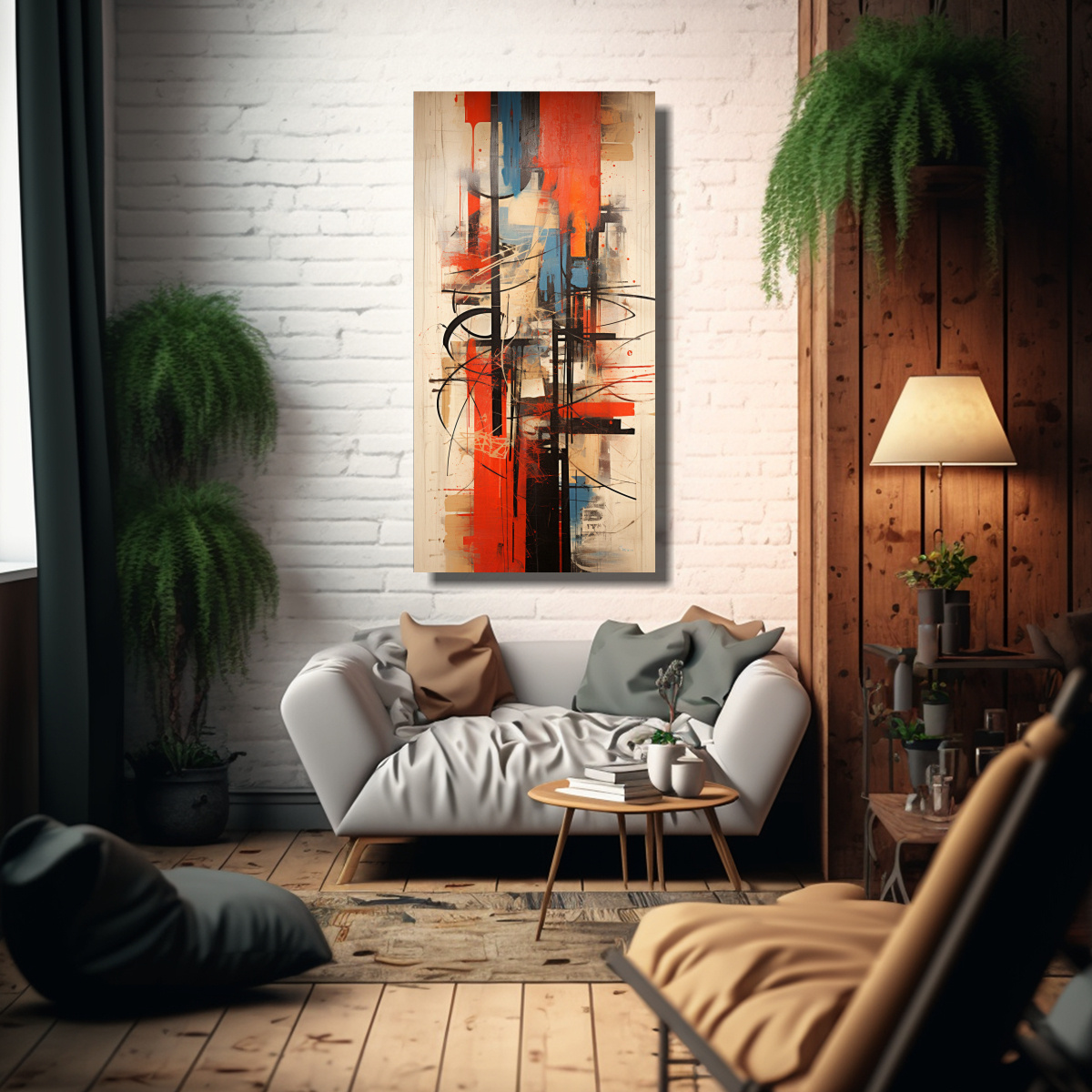 PINTURA DECORATIVA ESTILO GRAFFITI VANGUARDISTA 50X100 CM - 2