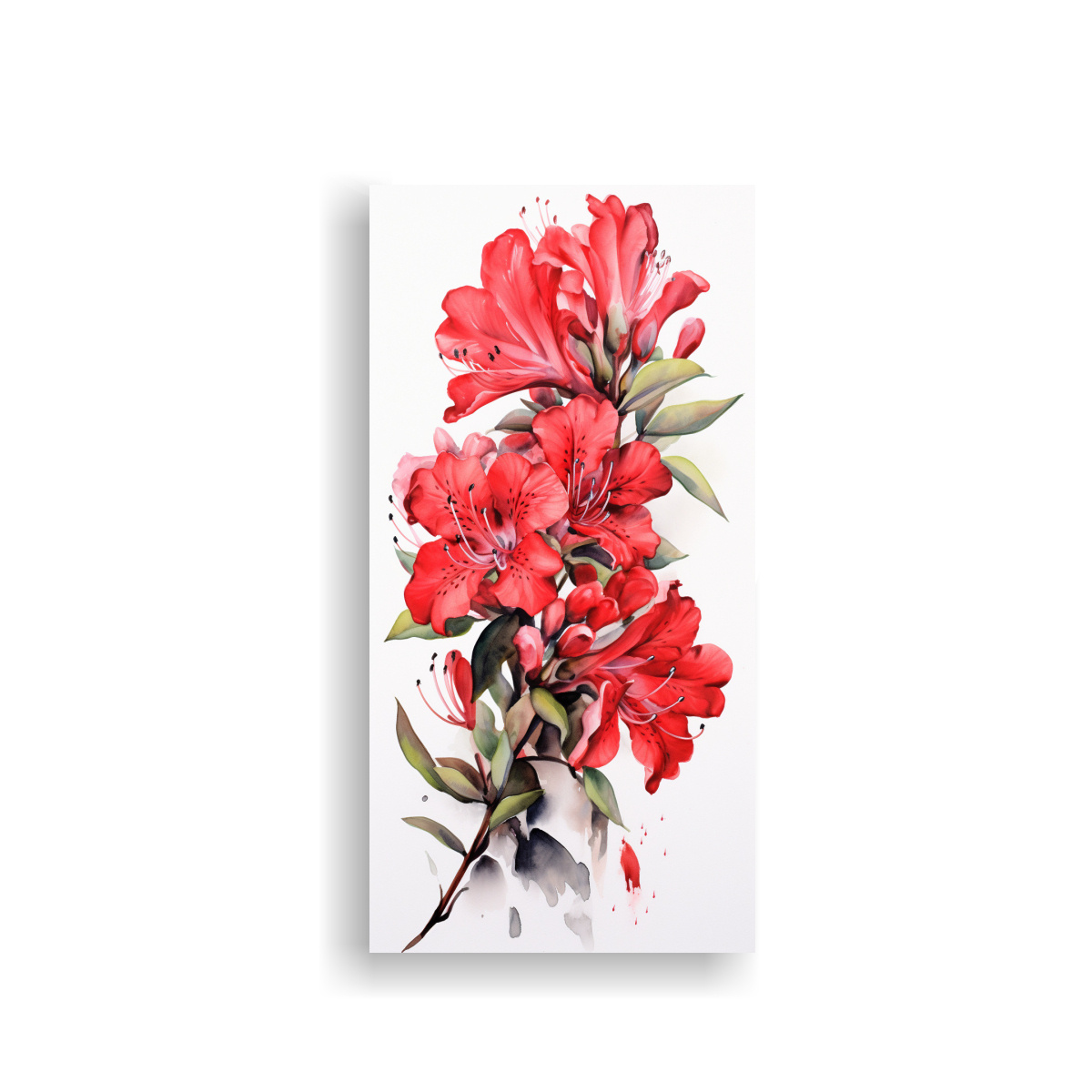 PINTURA ABSTRACTA MINIMALISTA DE FLORES DE 30X60 CM - 1