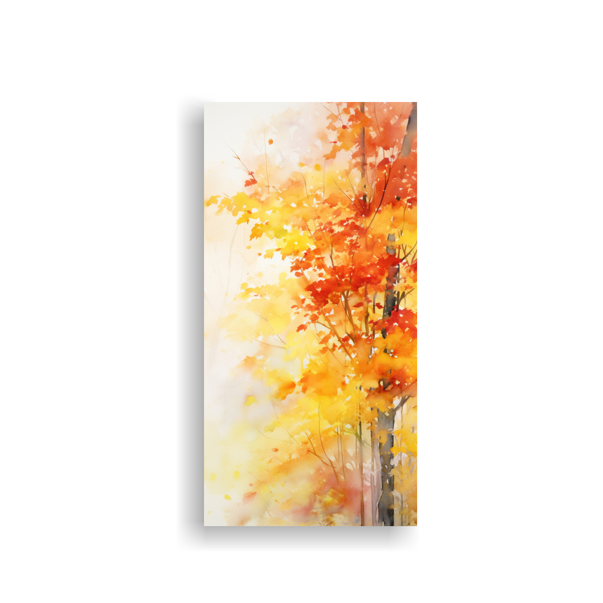 CUADRO ABSTRACTO DE LIENZO TONOS URBANO CON 20X40 CM - 1