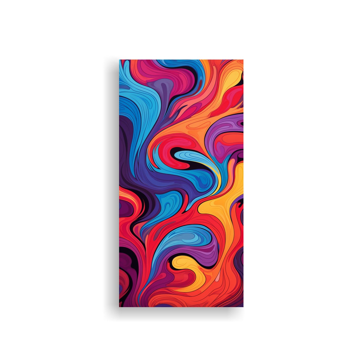 CUADRO ABSTRACTO LUMINOSO PATRONES VIBRANTES EN 20X40 CM - 1