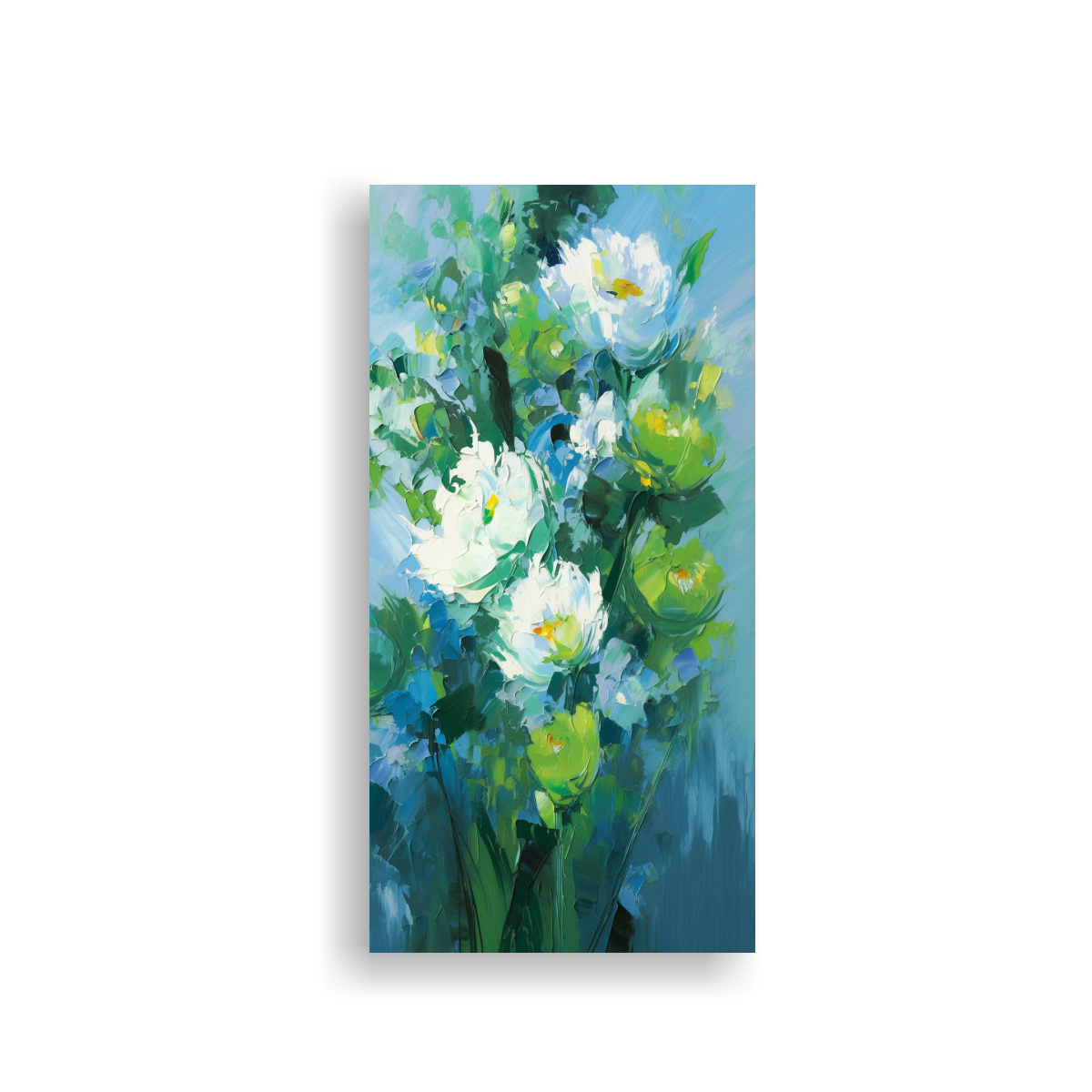 PINTURA EN TELA DE HERMOSA ELEGANCIA CON FLORES 60X120 CM - 1