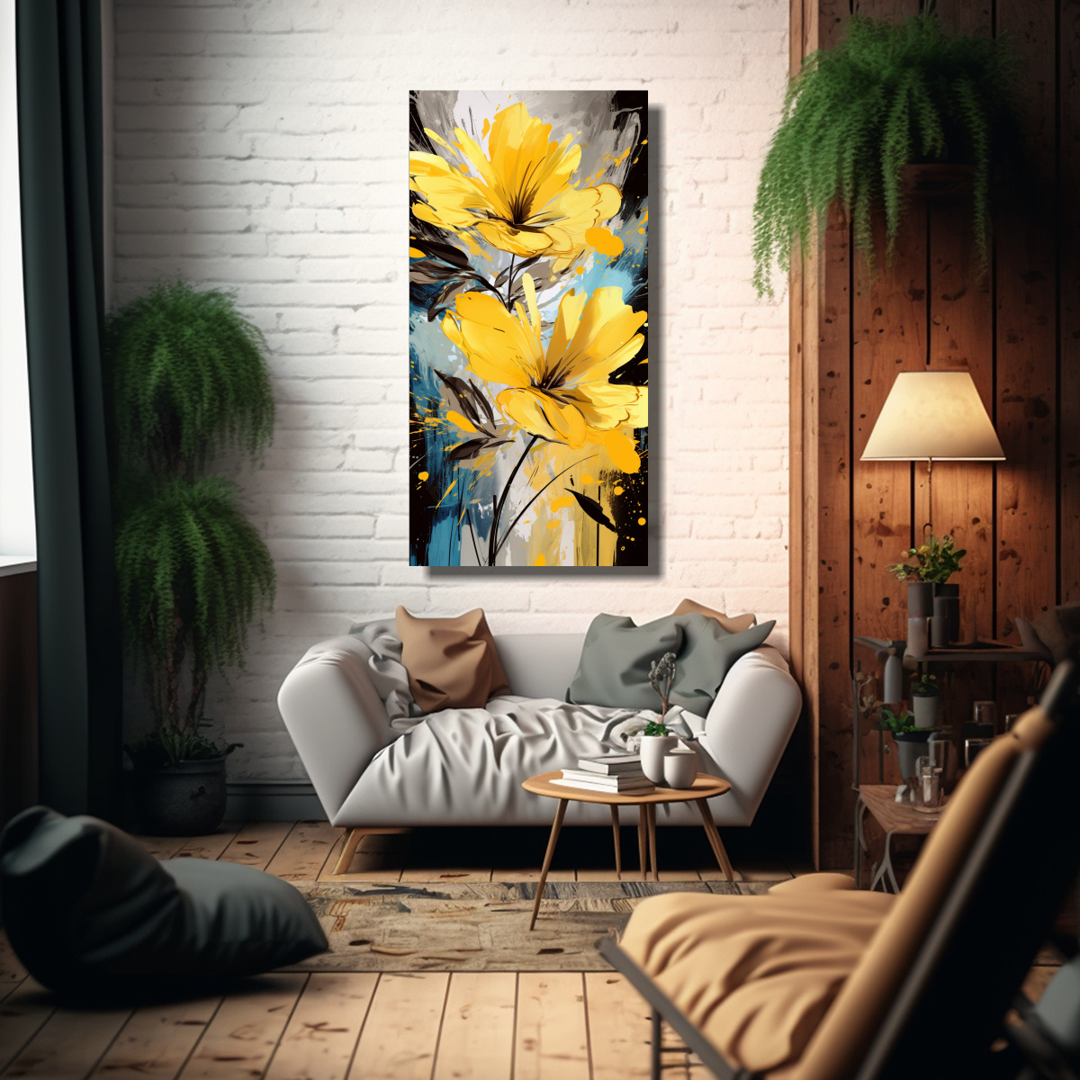 LIENZO IMPRESO MÁGICO AMBIENTE NEONOIR AMARILLO 80X160 CM - 2