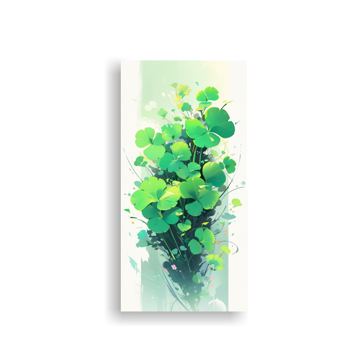 PINTURA DE PARED TEMA EQUILIBRIO COLORES VERDE 60X120 CM - 1