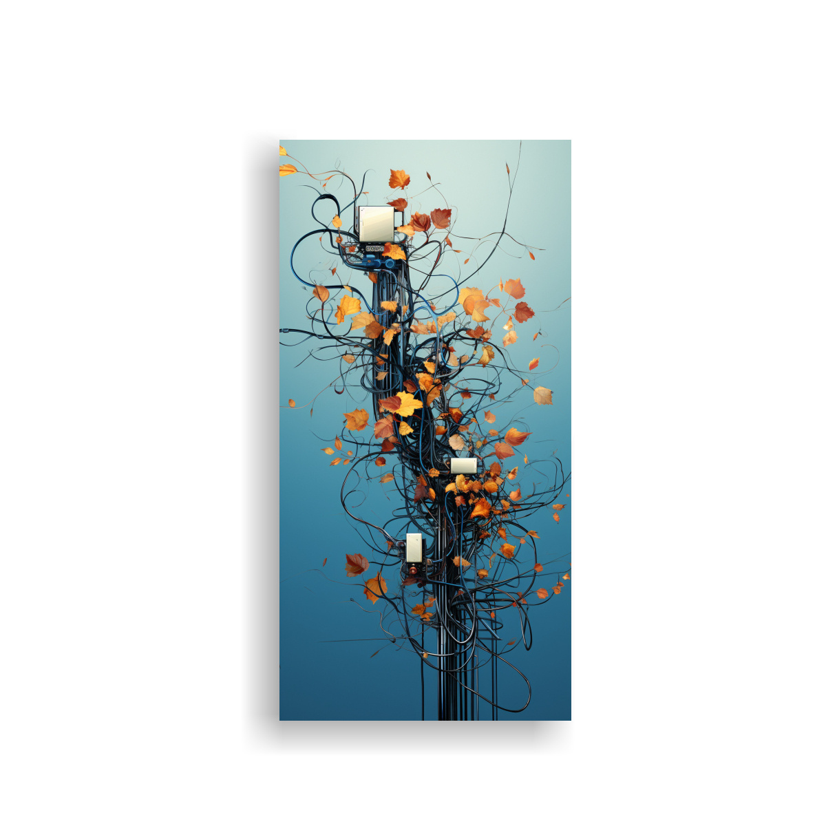 PINTURA DECORATIVA DE FUSIÓN ABSTRACTA DE ARTE 20X40 CM - 1