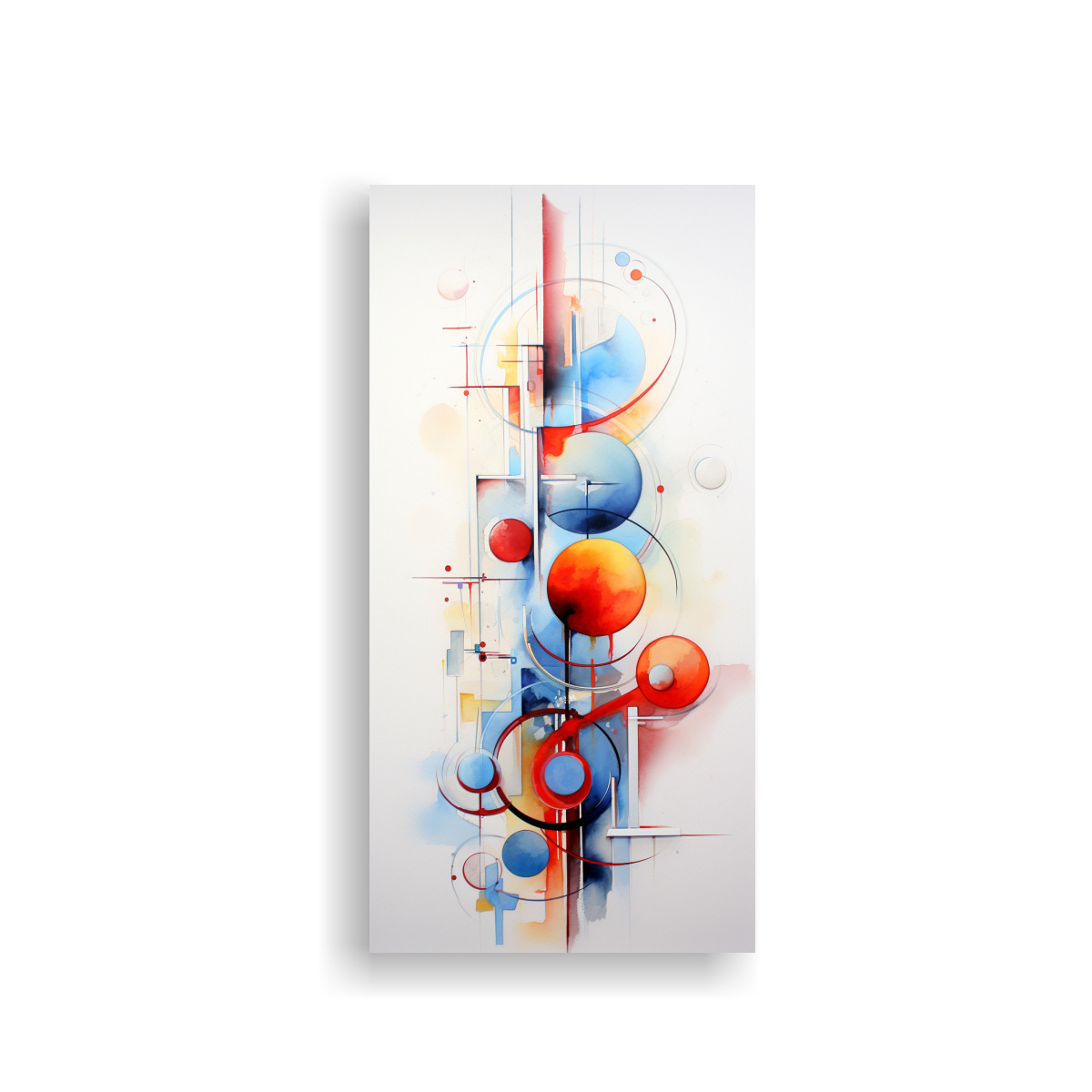 PINTURAS ABSTRACTAS ACUARELAS EN BASTIDOR DE 30X60 CM - 1