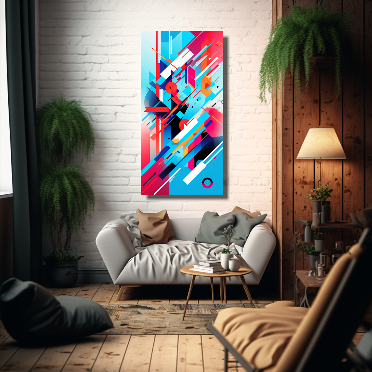 FONDO ABSTRACTO CON UNA VARIEDAD DE PINTURAS 80X160 CM - 2