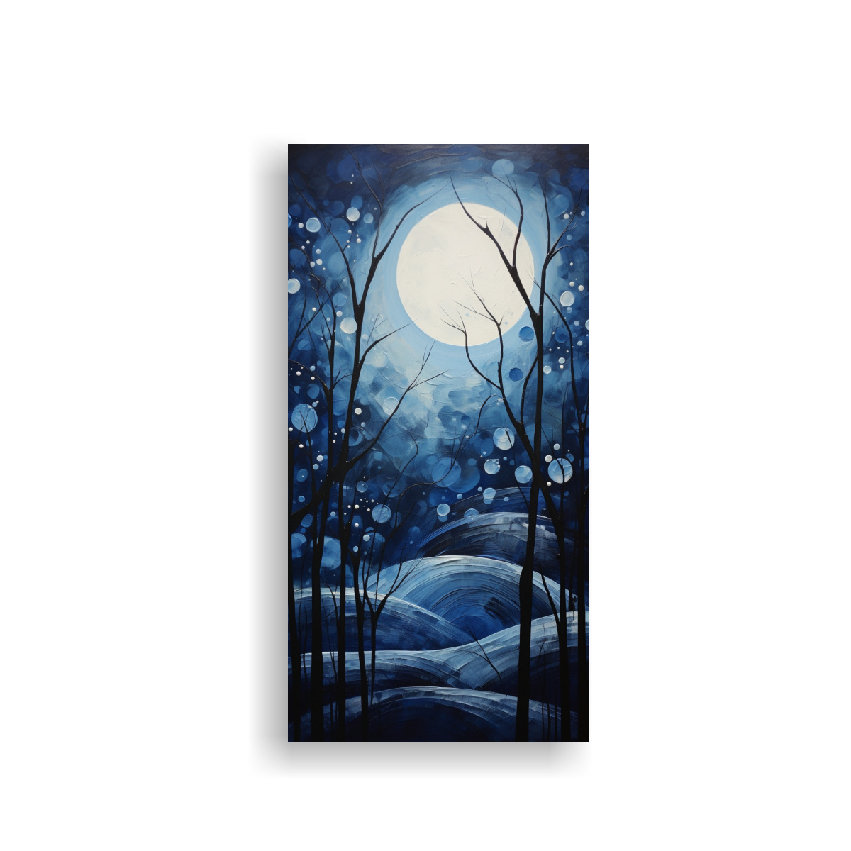 PINTURA DECORATIVA DE COMPOSICIÓN SIMÉTRICA DE 50X100 CM - 1