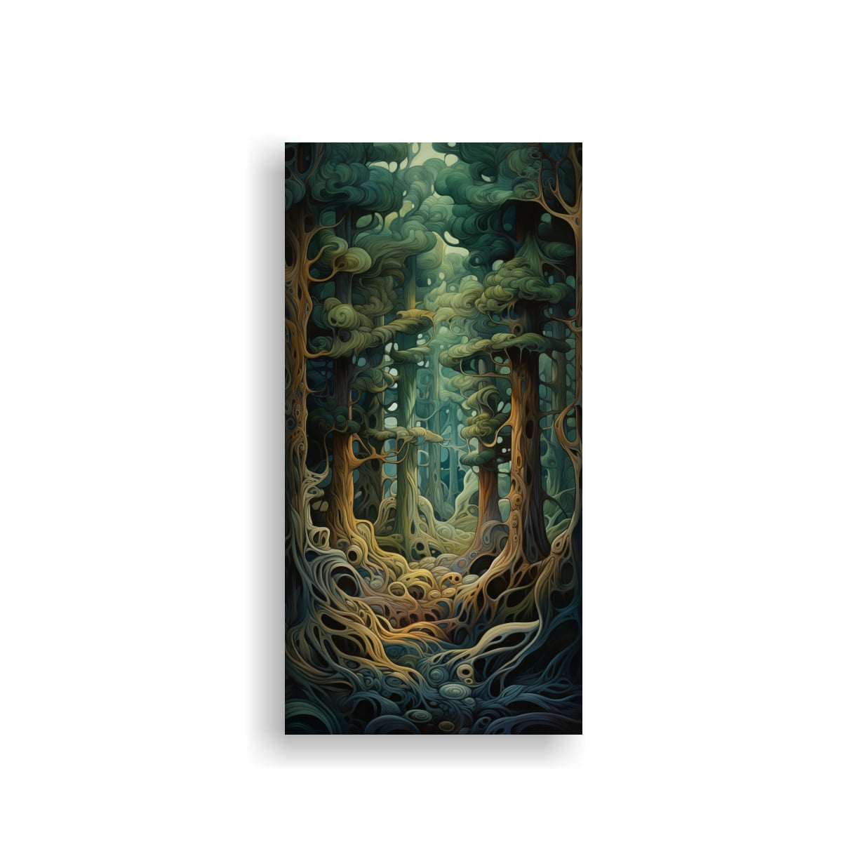 PINTURA DECORATIVA DE ARTE ABSTRACCIÓN MURAL 70X140 CM - 1